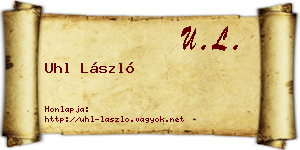 Uhl László névjegykártya